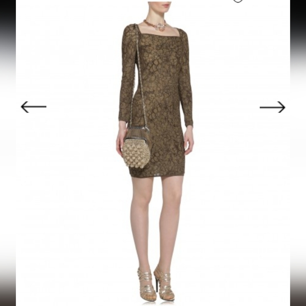 Missoni Women's Bodycon Long Sleeve Cocktail Party Mini Dress 42 IT 6 USA